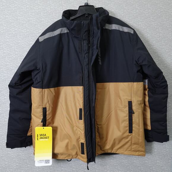 Ski-Doo Mens Vasa Snowmobile Jacket Khaki Brown - XL - Picture 3 of 16